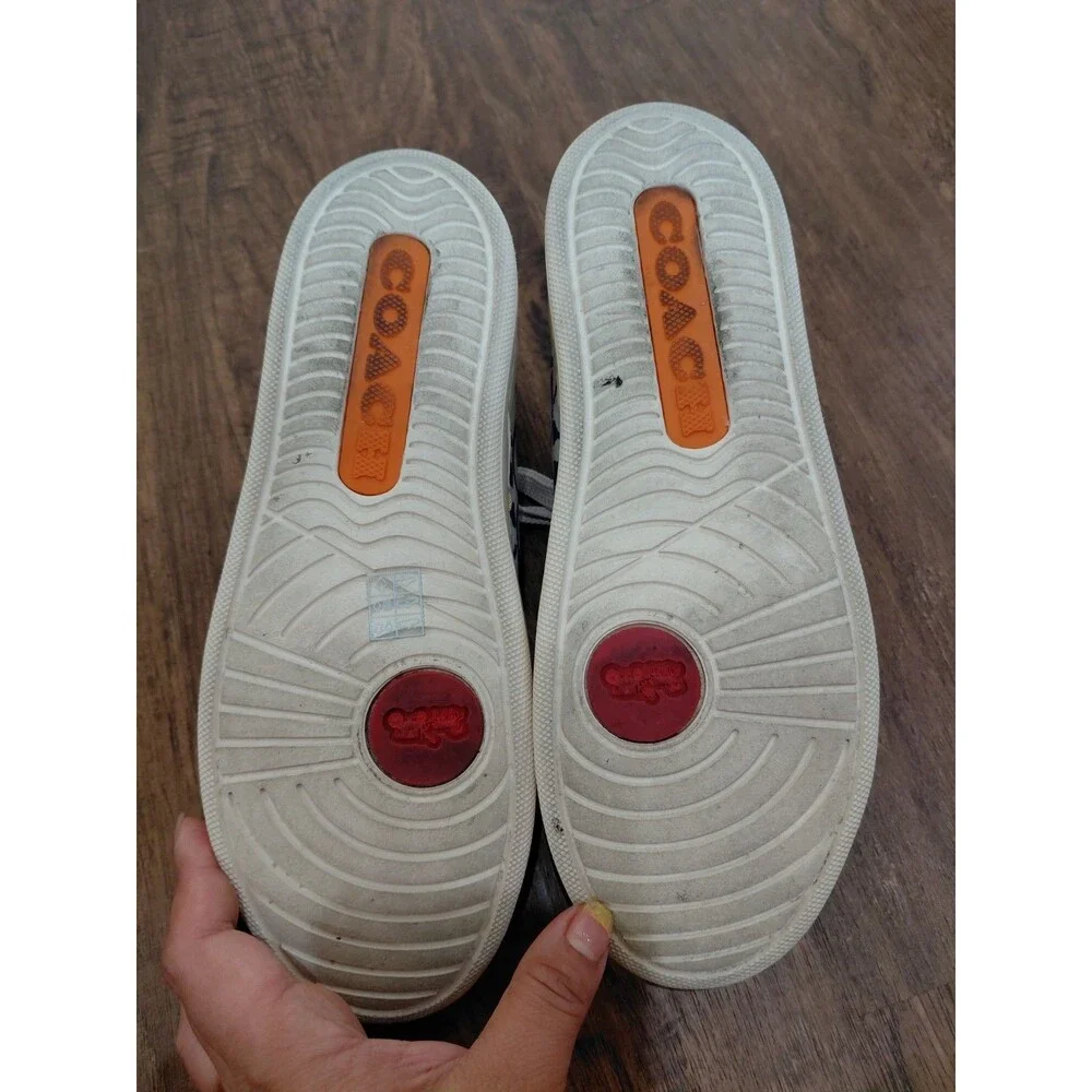Coach Clip Low Top Sneaker In Rainbow Signature Canvas Women's Size 5.5B